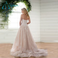 Lace Appliques Sequined Beading Pearls Wedding Dress